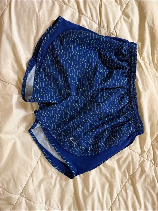 Nike Pants - Nike Blue Dri-FIT Shorts with Lime Accent